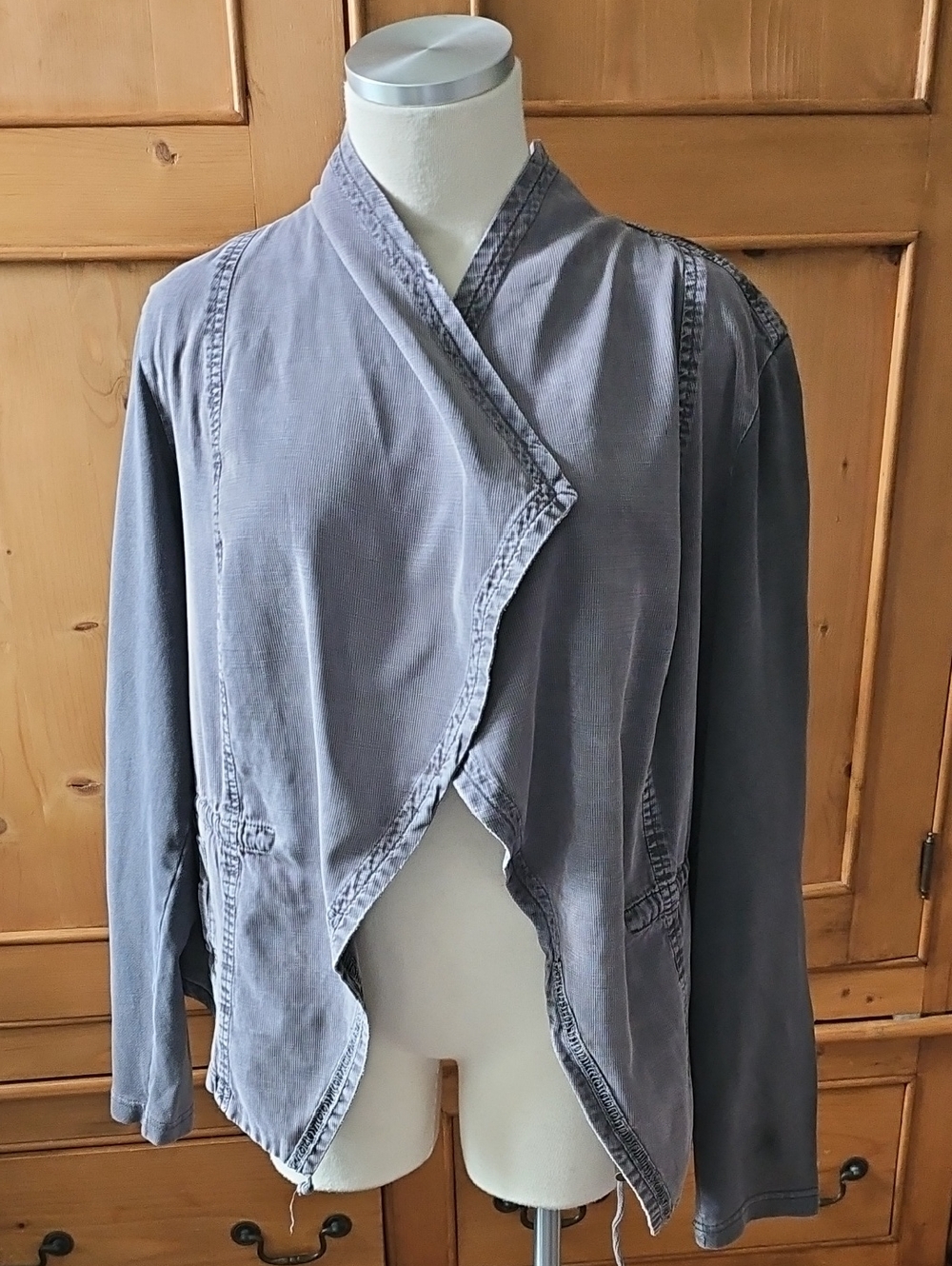 Torrid Asymmetrical Jacket Grey Size 2